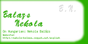balazs nekola business card