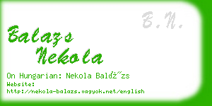 balazs nekola business card